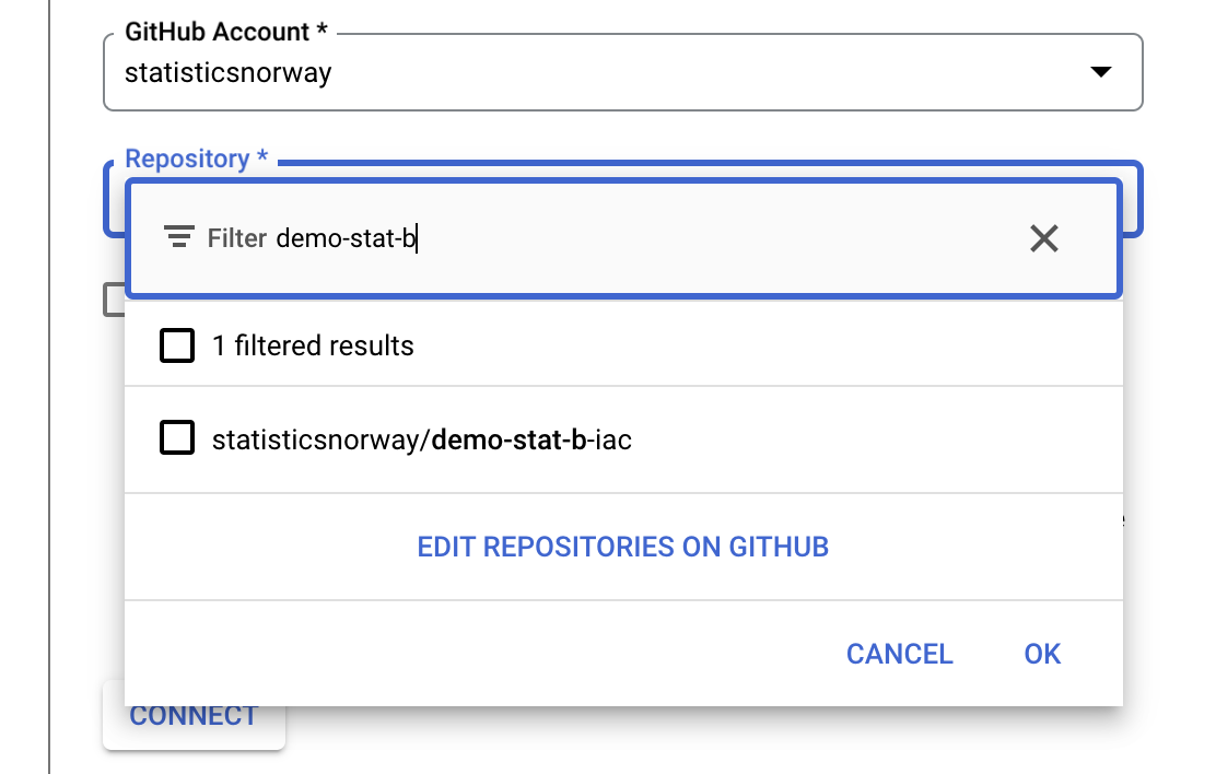 Gi Google Build tilgang til Github repository